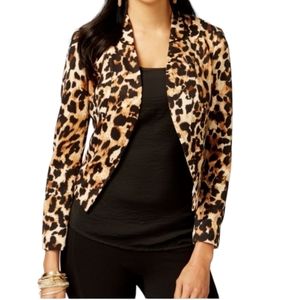 NWOT Thalia Sodi Scuba Animal Print Jacket